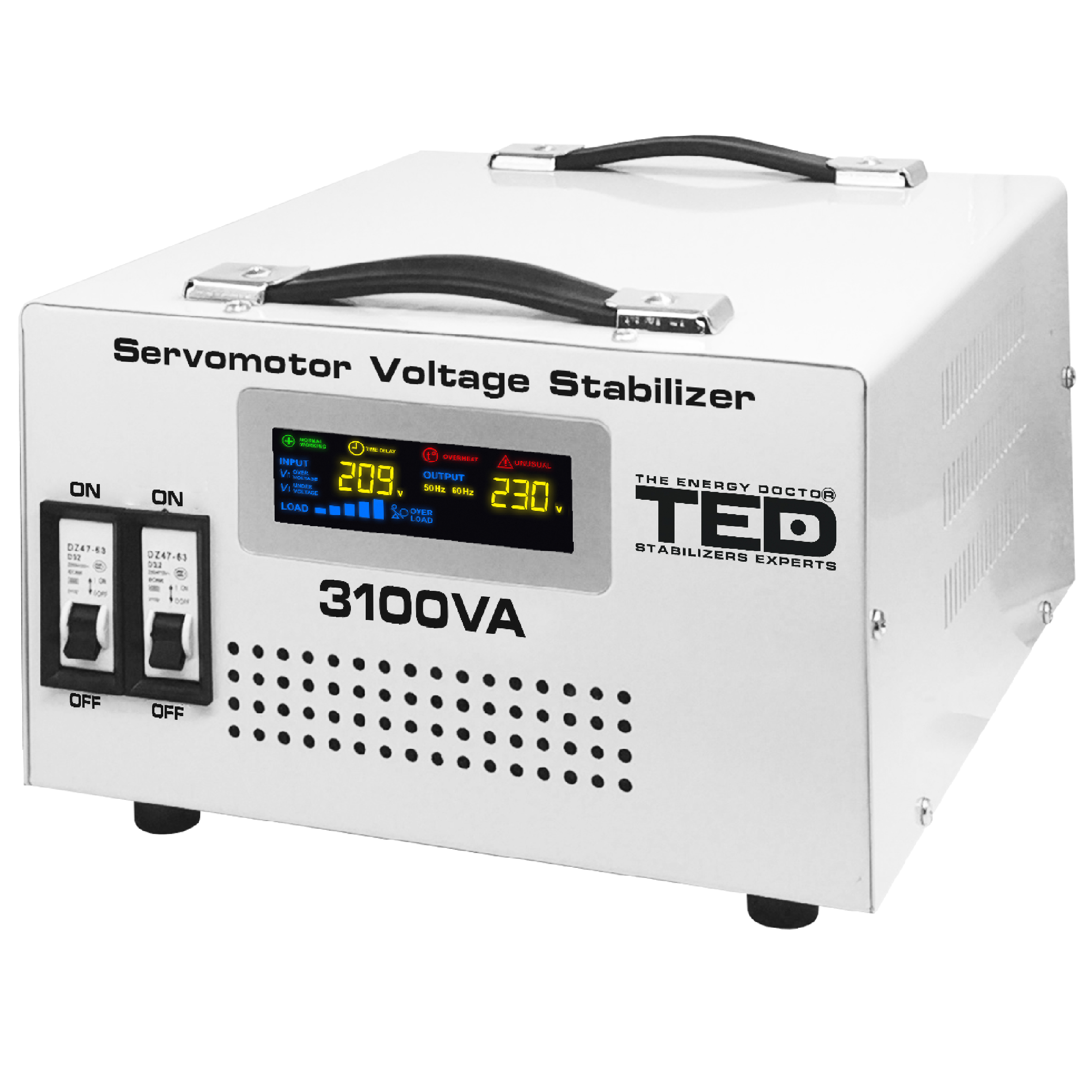 Stabilizator retea maxim 3100VA SVC cu servomotor monofazat TED000163