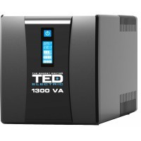Ups 1300VA 750W LCD TED Line cu stabilizator 4 iesiri schuko repornire automata 2x 7Ah USB Management TED004635